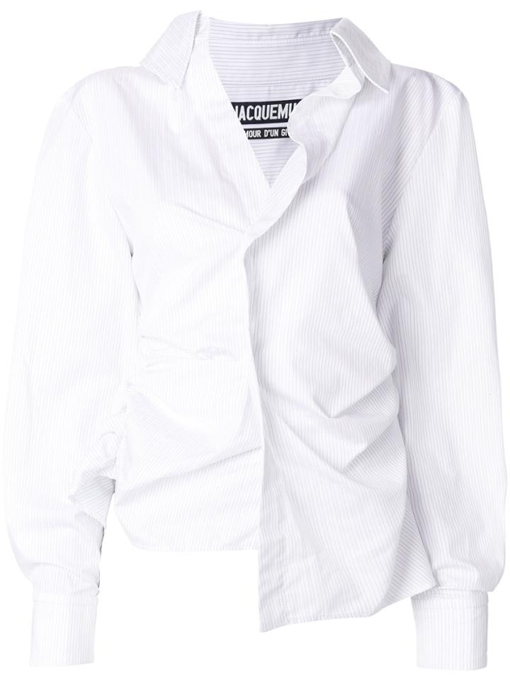 Jacquemus Asymmetric Twisted Shirt - White