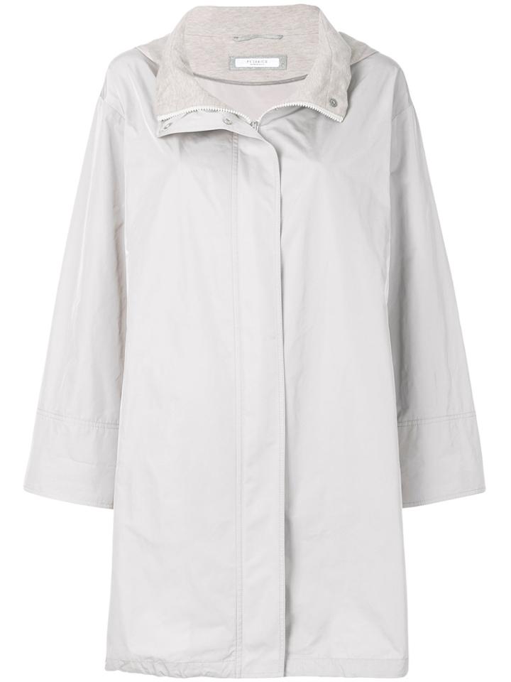 Peserico Hooded Boxy Jacket - Nude & Neutrals
