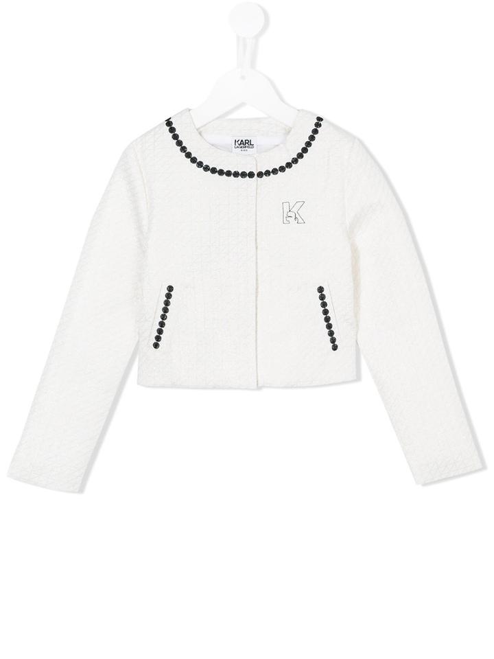 Karl Lagerfeld Kids - Brocade Jacket - Kids - Cotton/polyester/lyocell/metallic Fibre - 12 Yrs, Girl's, White