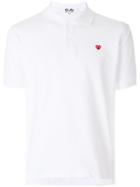 Comme Des Garçons Play Heart Polo Shirt - White