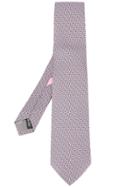 Salvatore Ferragamo Chained Gancini Print Tie - Pink & Purple