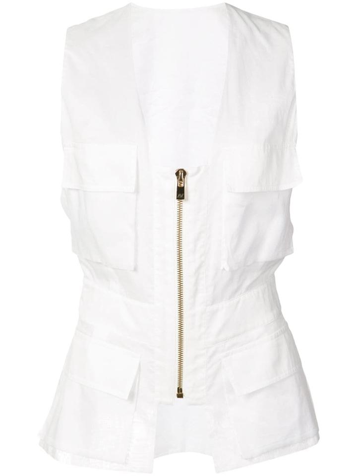 Alexandre Vauthier Sleeveless Zip Jacket - White
