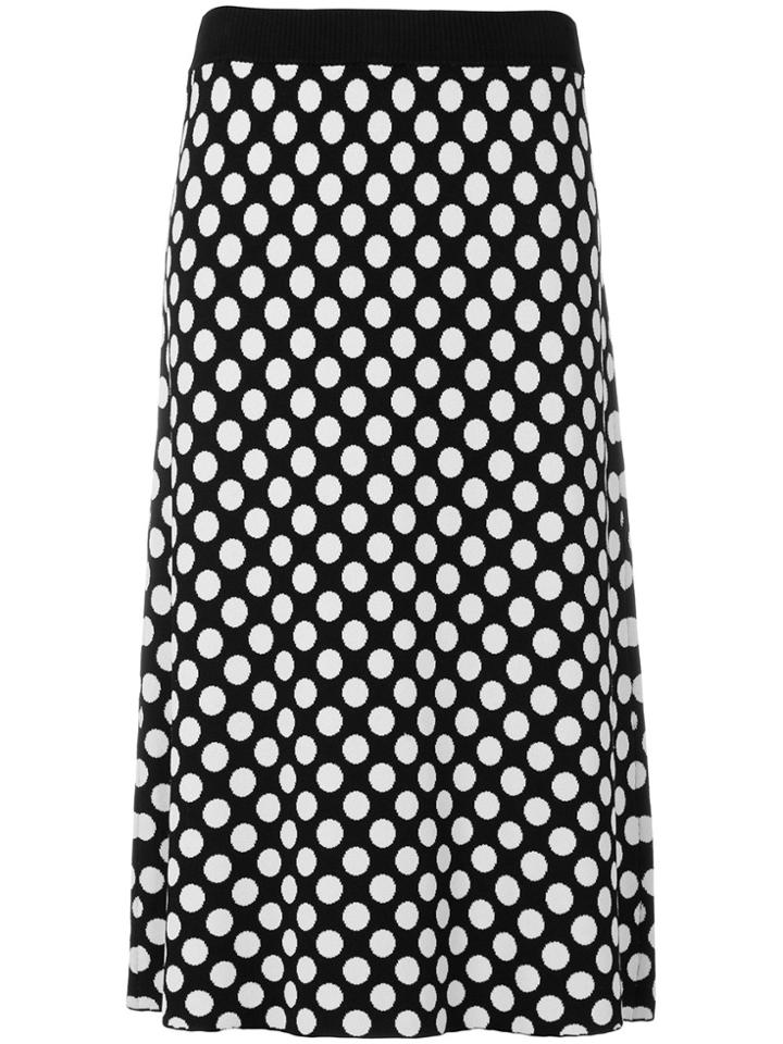 House Of Holland Polka Dot Knit Skirt - Black