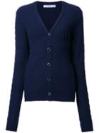 Julien David V-neck Cardigan, Women's, Size: Small, Blue, Wool
