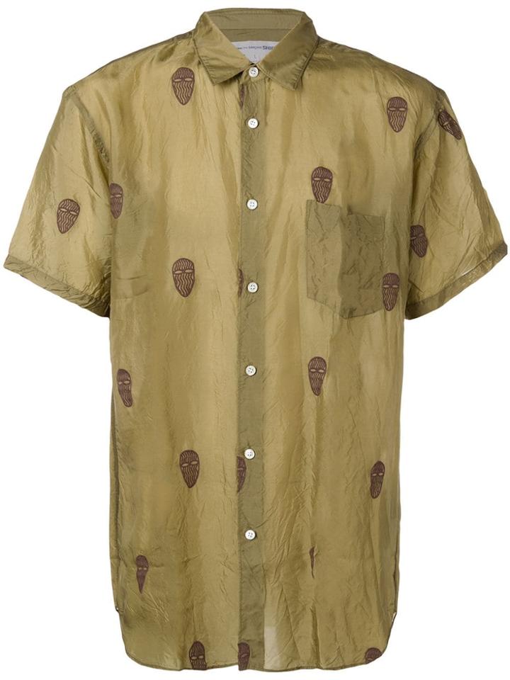 Comme Des Garçons Shirt Mask Print Shirt - Green