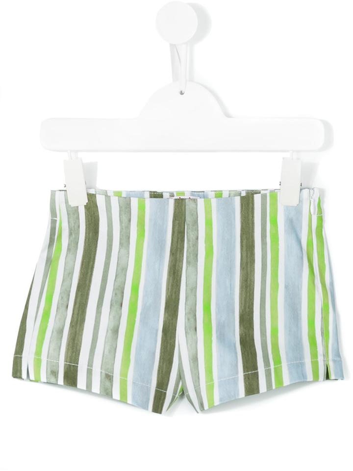 Il Gufo - Striped Shorts - Kids - Cotton/spandex/elastane - 4 Yrs, Green