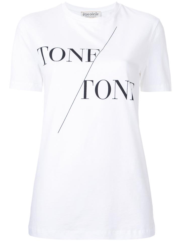 Être Cécile Tone T-shirt, Women's, Size: Medium, White, Cotton