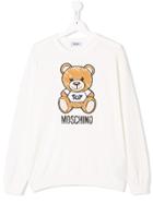 Moschino Kids Teen Logo Bear T-shirt - White