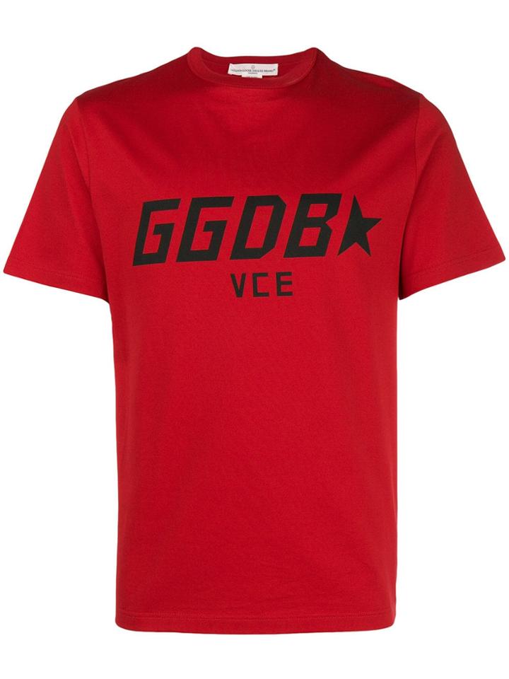 Golden Goose Deluxe Brand Logo Print T-shirt - Red