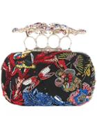 Alexander Mcqueen 'knuckle' Beaded Wonderland Short Clutch