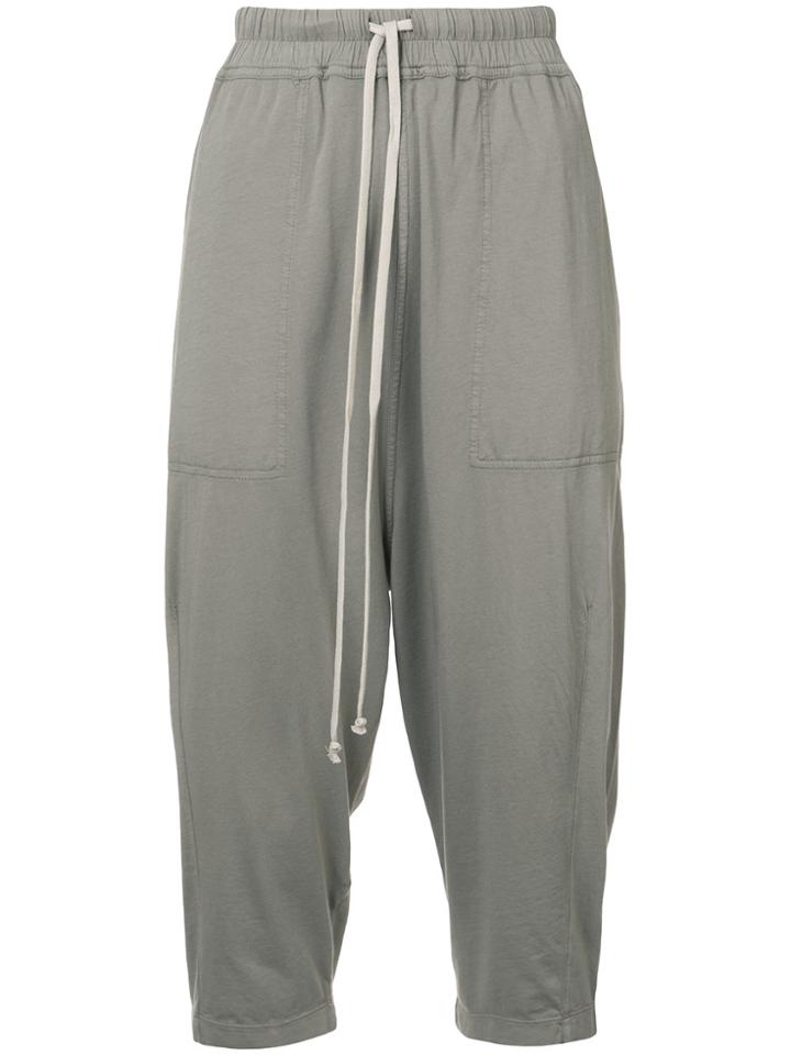 Rick Owens Drkshdw Cropped Track Pants - Grey