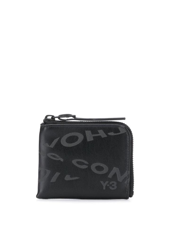 Y-3 Logo Print Wallet - Black