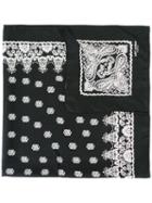 Saint Laurent - Printed Neck Scarf - Women - Silk - One Size, Women's, Black, Silk