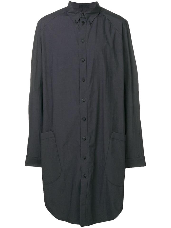 Devoa Charcoal Long Shirt - Grey