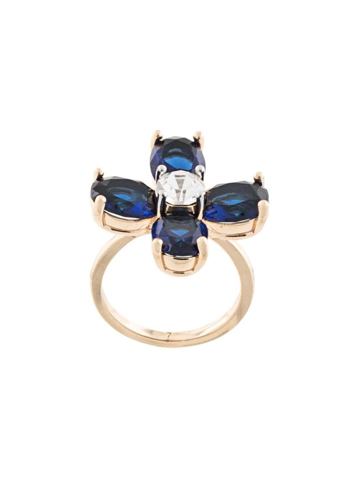 Tory Burch Buddy Clover Ring - Blue