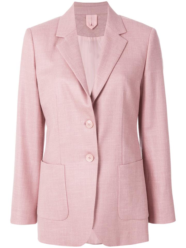 Max Mara Classic Fitted Blazer - Pink & Purple