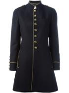 Saint Laurent Military Coat, Women's, Size: 40, Black, Silk/wool