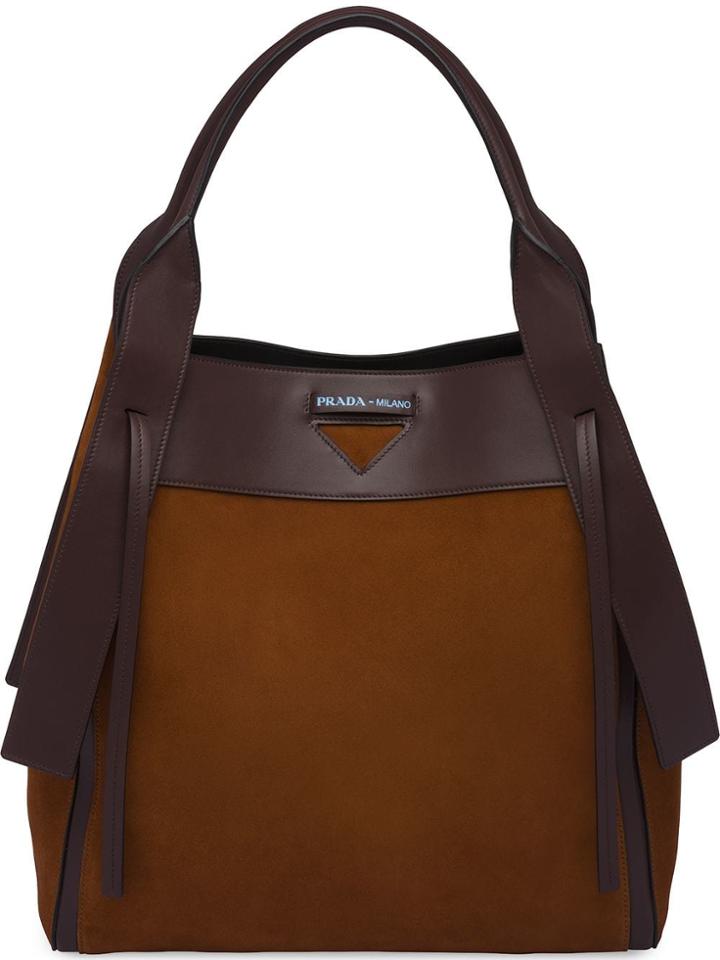 Prada Prada Ouverture Large Tote Bag - Brown