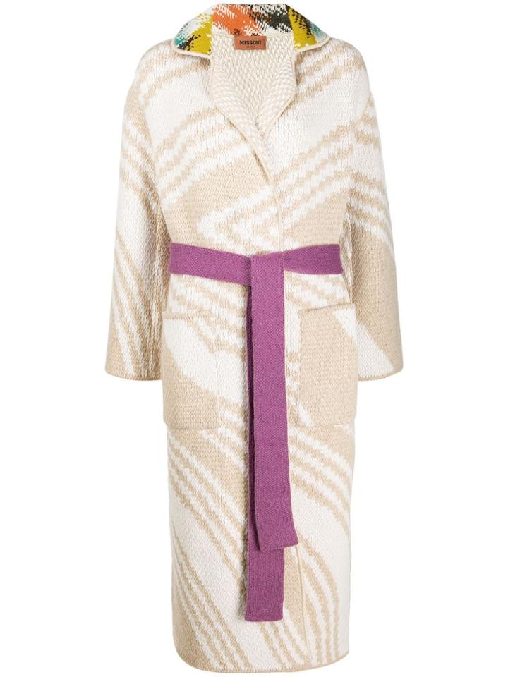 Missoni Intarsia Cardi-coat - Neutrals