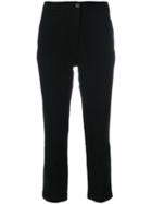 Ann Demeulemeester Cropped Button Trousers - Black