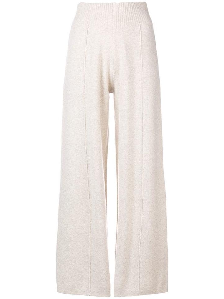 Pringle Of Scotland Knitted Flared Trousers - Neutrals