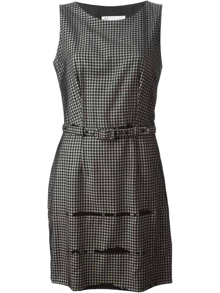 Moschino Vintage Belted Checked Dress