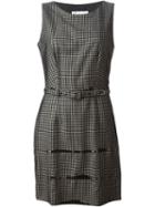 Moschino Vintage Belted Checked Dress