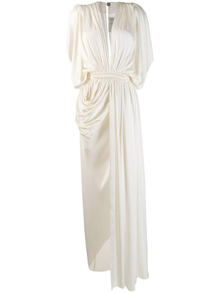 Maison Rabih Kayrouz Draped Long Dress - White