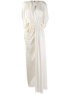 Maison Rabih Kayrouz Draped Long Dress - White