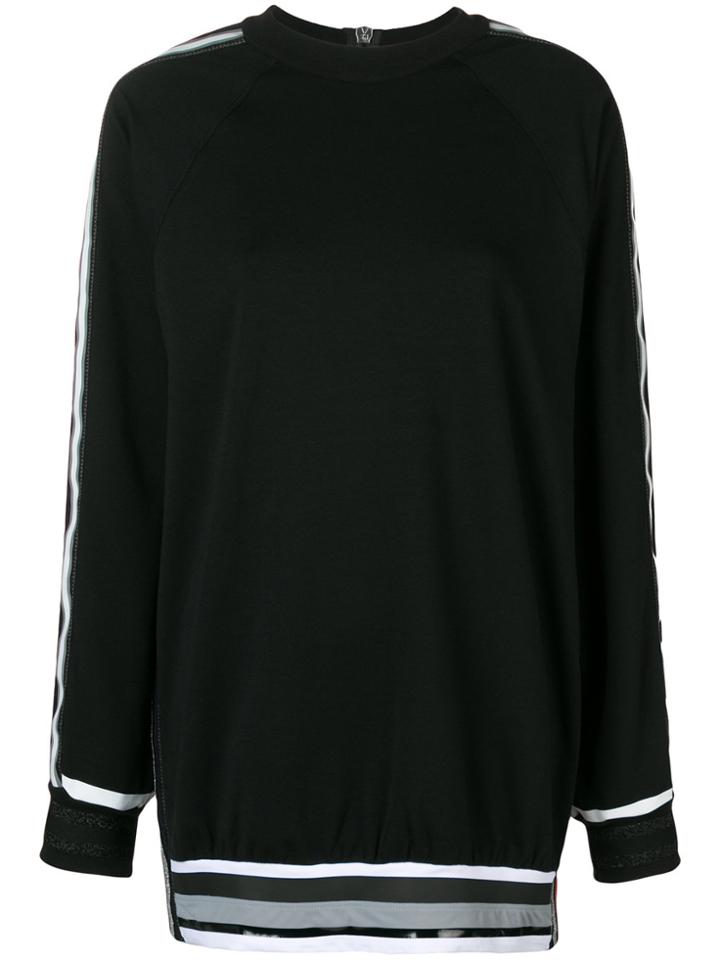No Ka' Oi Oversized Stripe Detail Sweatshirt - Black