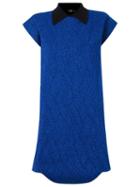 Gig Knit Shift Dress, Women's, Size: Medium, Blue, Viscose/polyimide/metallized Polyester