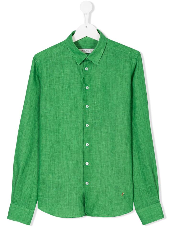 Manuel Ritz Kids Teen Classic Collar Shirt - Green