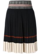 Jean Paul Gaultier Vintage Knitted Pleated Skirt, Women's, Size: Large, Black
