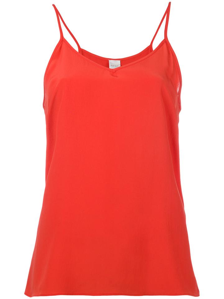 Paul Smith - Strappy Top - Women - Silk/polyamide/acetate - 40, Red, Silk/polyamide/acetate