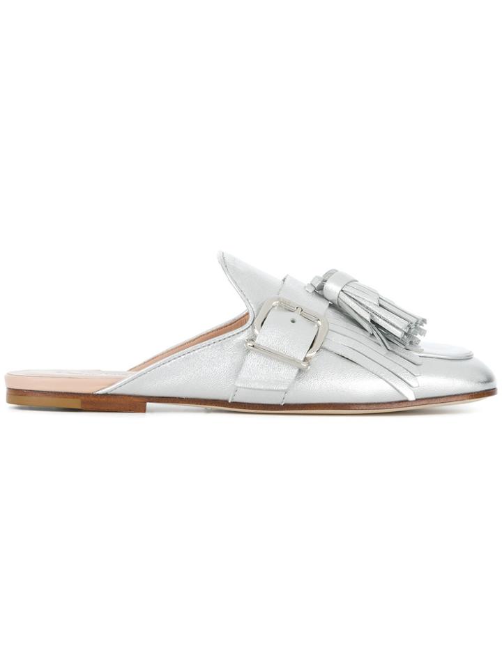 Tod's Tassel Slippers - Metallic