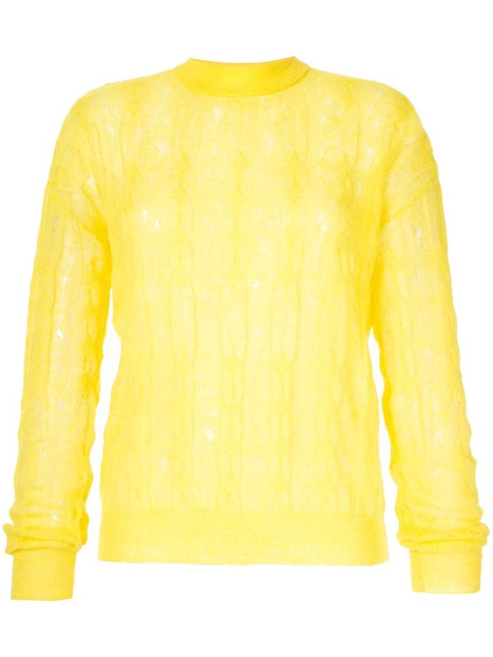 Nina Ricci Cable Knit Jumper - Yellow