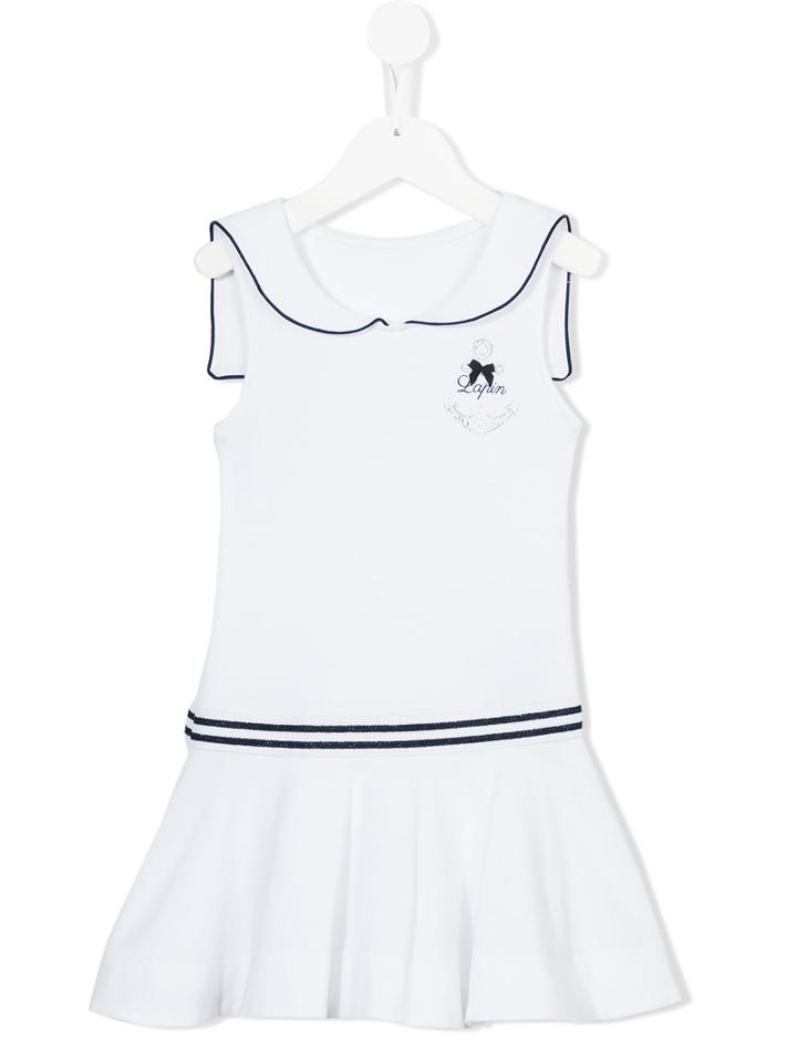 Lapin House Low Waist Flared Dress, Girl's, Size: 8 Yrs, White