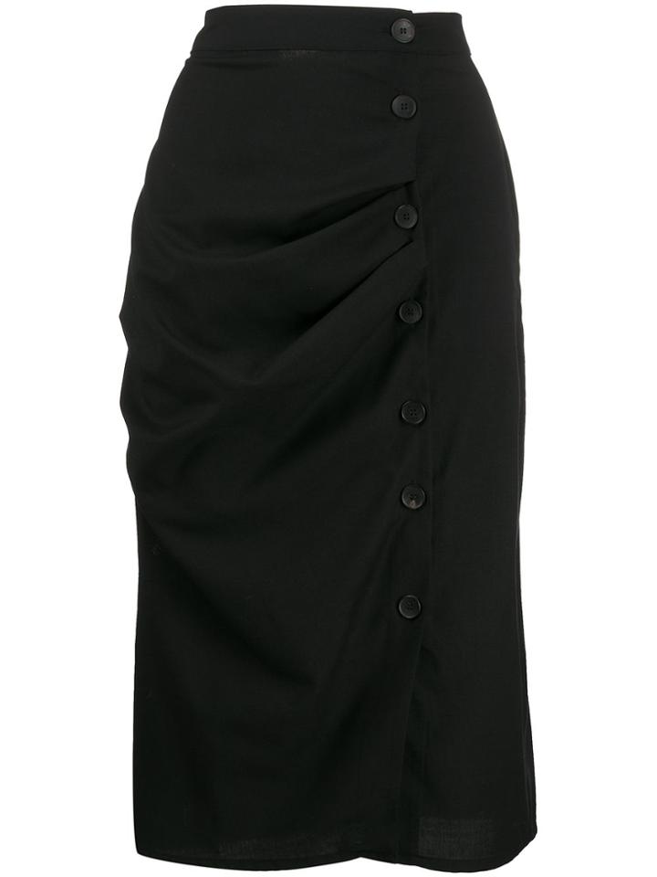 Cotélac Midi Pencil Skirt - Black