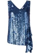 P.a.r.o.s.h. Sequinned Cocktail Top - Blue