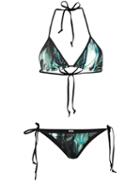 Mona 'azolla' String Bikini, Women's, Size: Medium, Green, Polyester/spandex/elastane