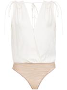 Nk Collection Tie Detail Bodysuit - White