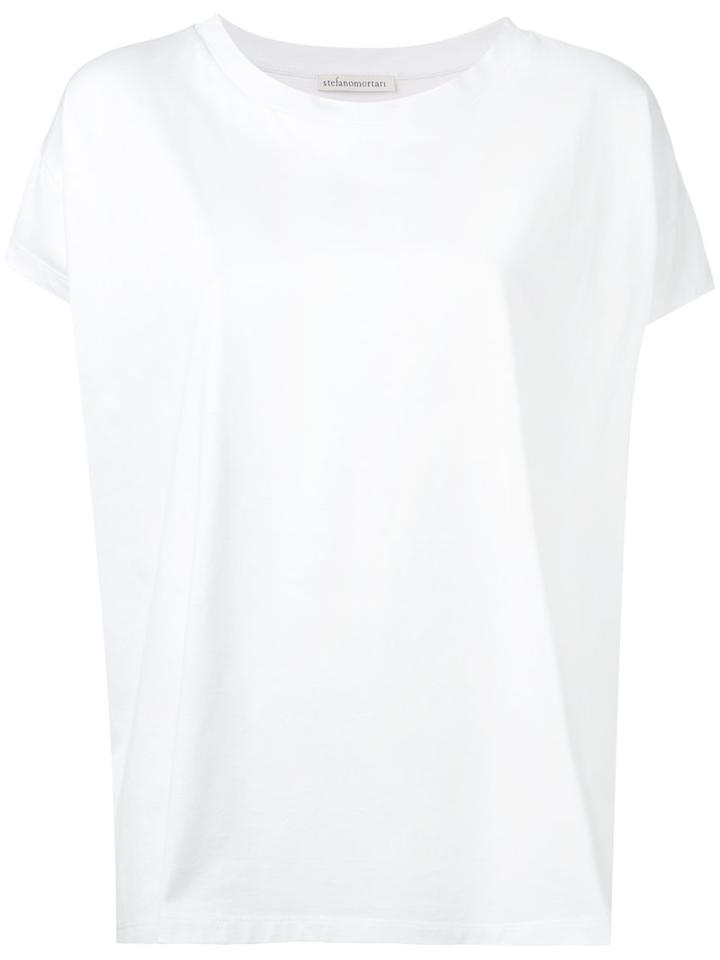 Stefano Mortari Loose Fit T-shirt, Women's, Size: 42, White, Cotton