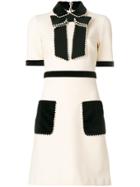 Gucci Short-sleeved Embellished Dress - White