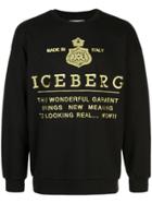 Iceberg Logo Long-sleeve Sweatshirt - Black