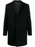 A.p.c. Single Breasted Wool Coat - Black