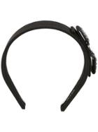 Salvatore Ferragamo Embellished Bow Headband - Black