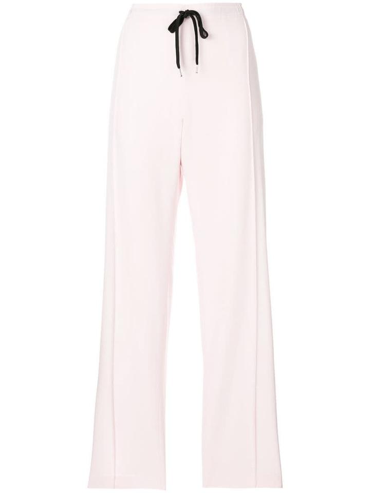 Ermanno Scervino Drawstring Straight-leg Trousers - Pink