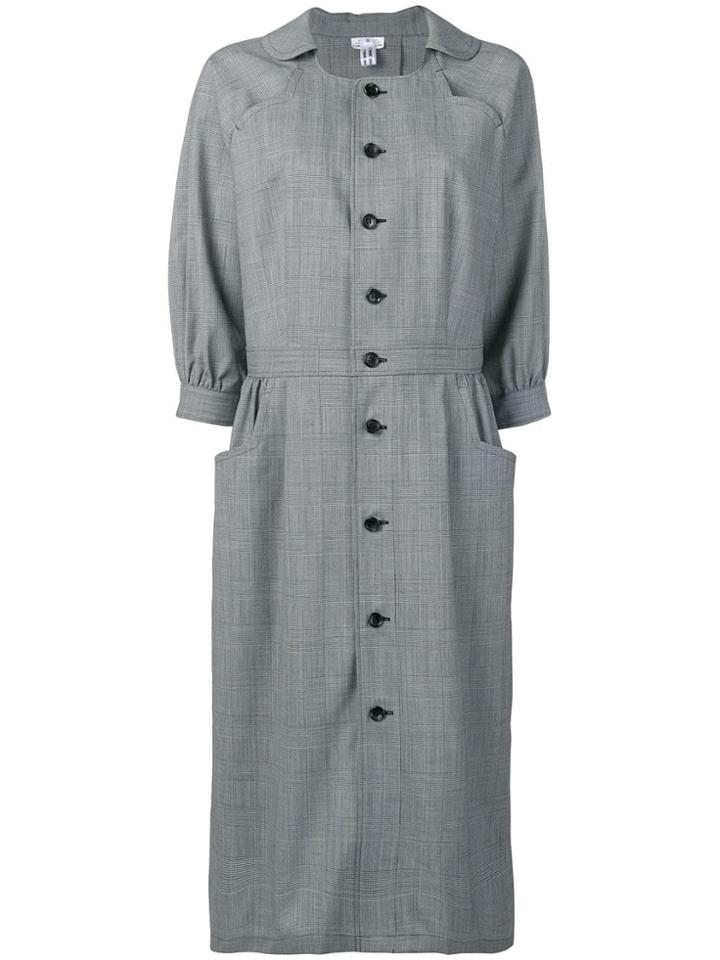 Comme Des Garçons Comme Des Garçons Checked Shirt Dress - Grey