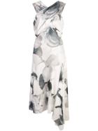Josie Natori Crisscross Front Midi Dress - White