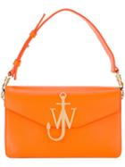 J.w.anderson Logo Plaque Shoulder Bag, Women's, Yellow/orange, Goat Skin